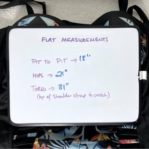 Women’s Black & Floral One Piece Swimsuit Bathing Suit 4XL - Picture 11 of 13